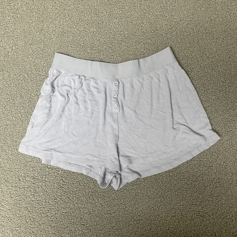 ASOS‎ Boxer Lounge Shorts Womens Size 6 ribbed soft sleep shorts gray